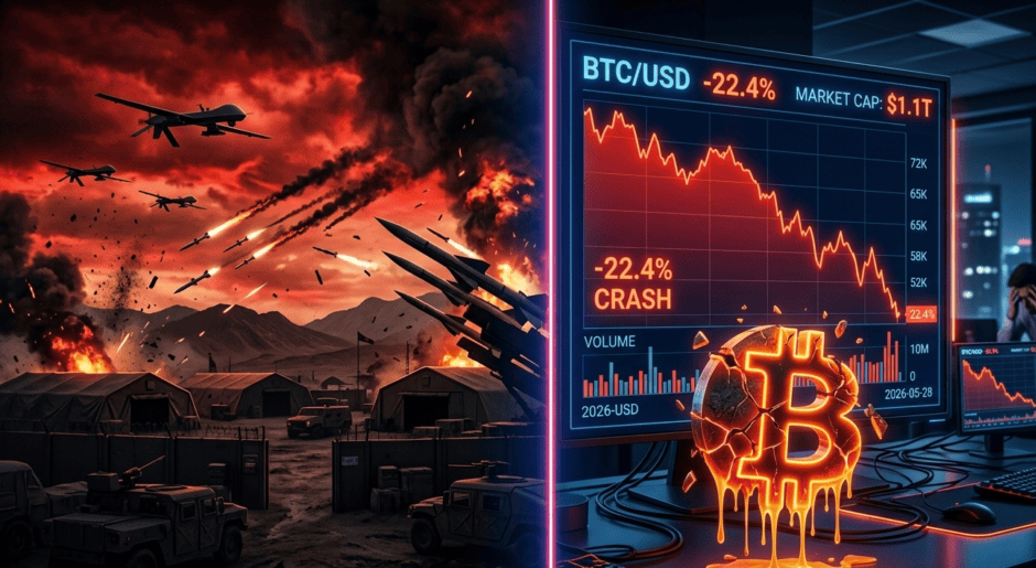Dampak konflik militer AS dan Iran terhadap penurunan harga Bitcoin hari ini di pasar kripto.